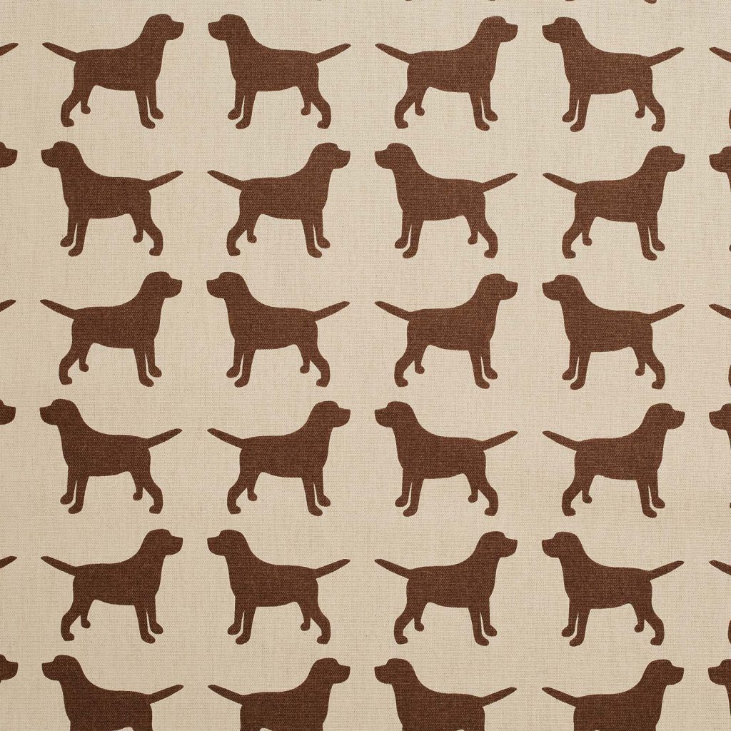 The Labrador Company-Brown Printed Labrador Cotton Drill Fabric 1