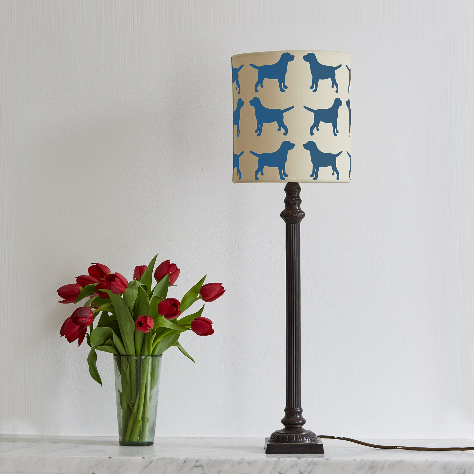 Labrador Lampshade Small The Co, Small Blue Table Lamp Shades