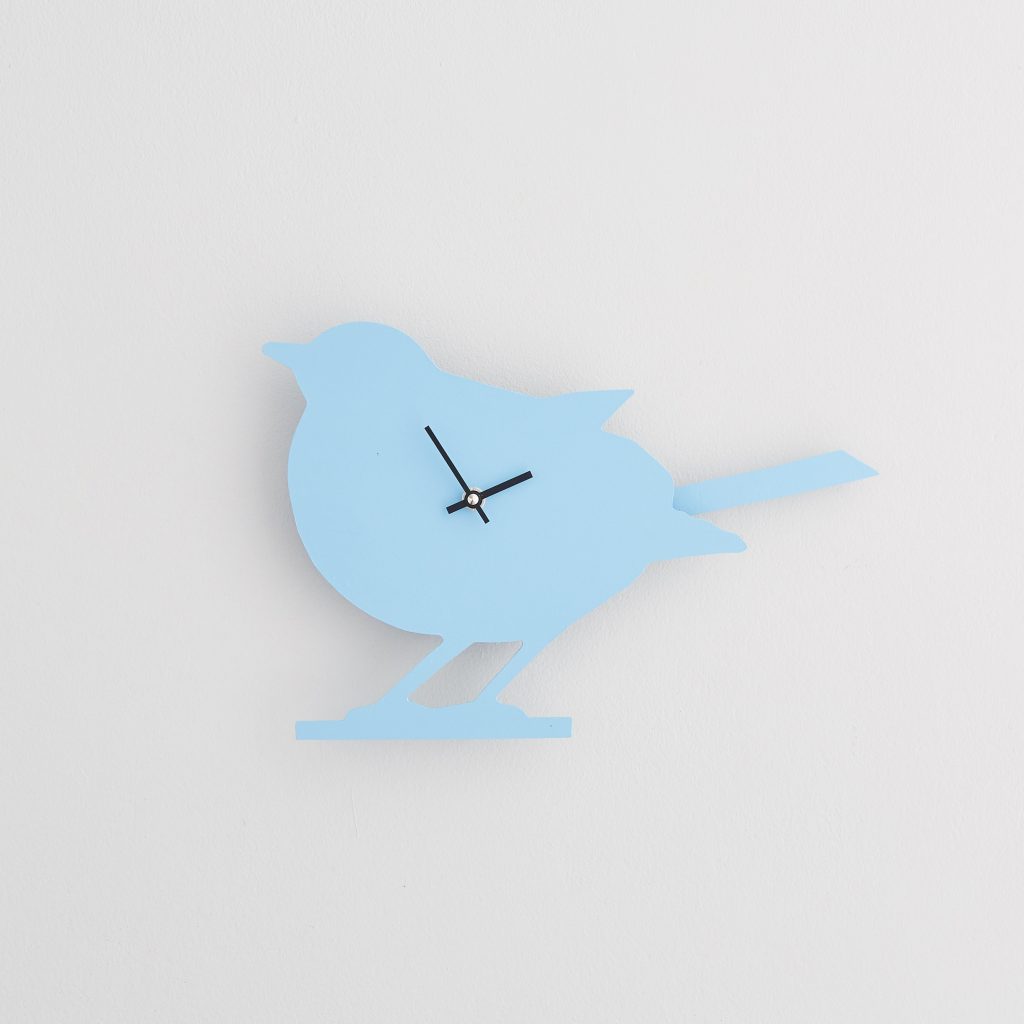 The Labrador Co.-Blue Robin Clock with wagging tail - last one!