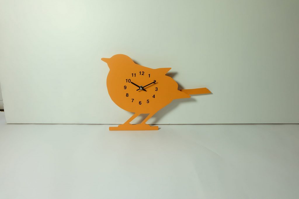 The Labrador Co.-Orange Robin Clock with wagging tail - last one!