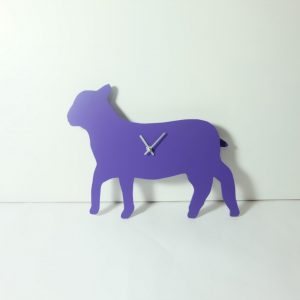 The Labrador Co.-Purple lamb clock with wagging tail - last one!