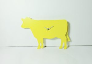 The Labrador Co.-Yellow Cow Clock with wagging tail - last one!