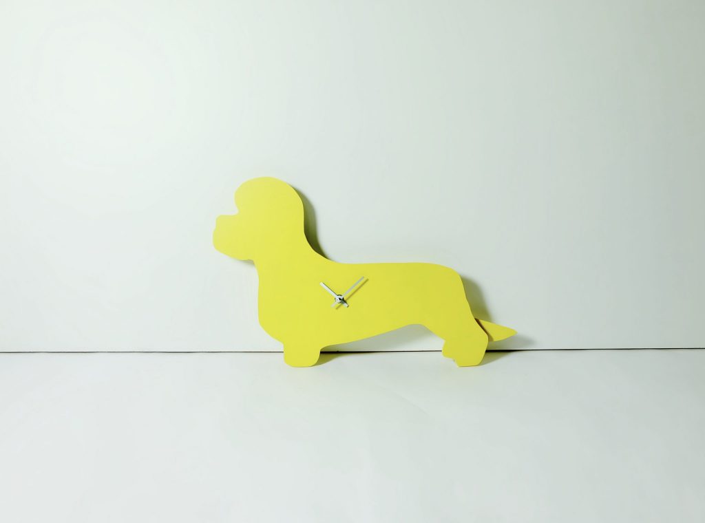 The Labrador Co.-Yellow Dandie Dinmont Wagging Tail Clock - Last one!