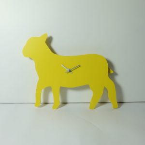 The Labrador Co.-Yellow Sheep/Lamb Clock with wagging tail - last one!
