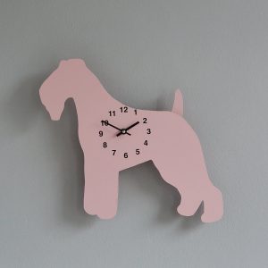 The Labrador Co.-Pink Fox Terrier Clock with wagging tail - last one! 1